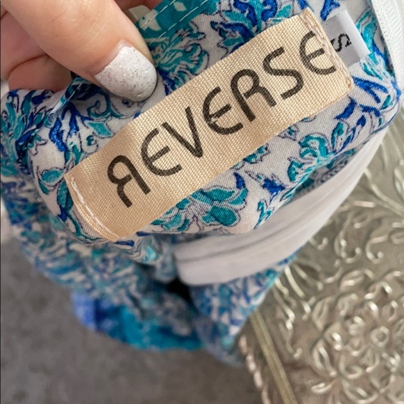 Turquoise and Blue Romper with Lace Details Small - Picture 6 of 11